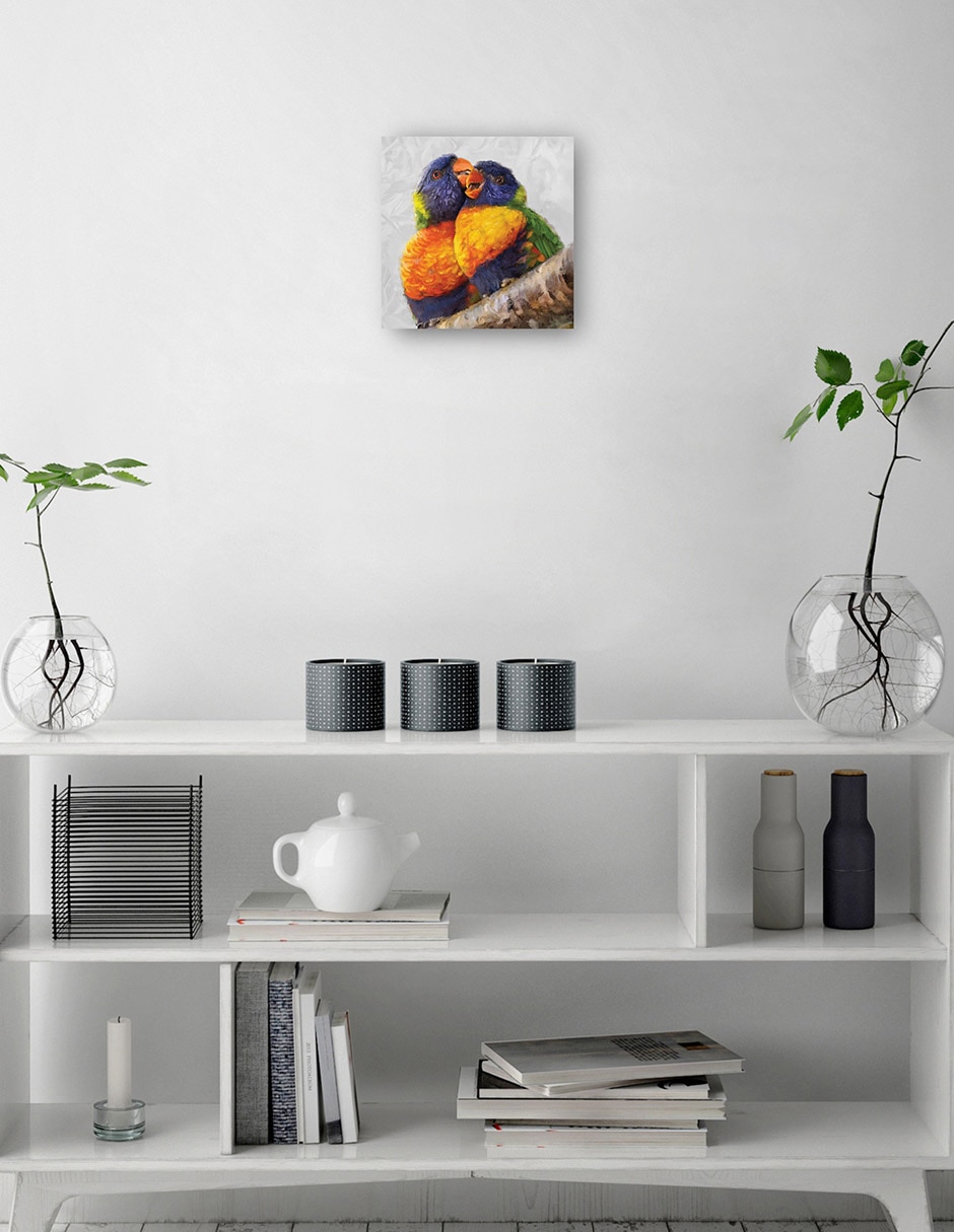 Cuadro decorativo Dúo Tropical técnica mixta Aves Silvestres 2