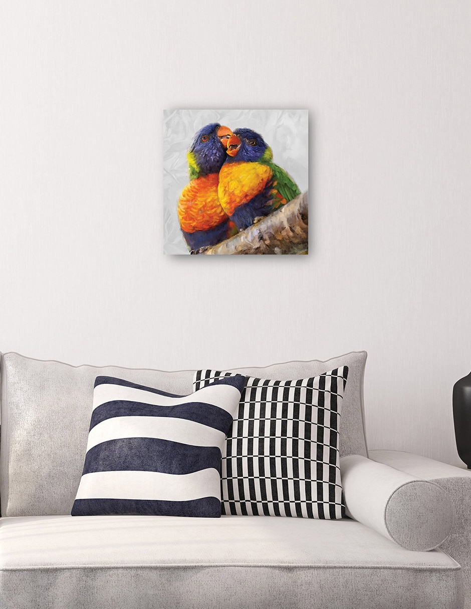Cuadro decorativo Dúo Tropical técnica mixta Aves Silvestres 4