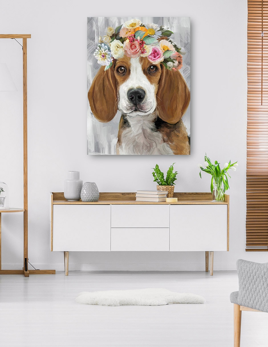 Cuadro decorativo El Poder de las Flores IX técnica mixta Animales Domésticos 6