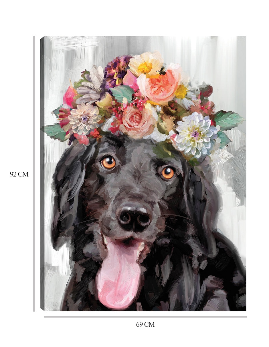 Cuadro decorativo El Poder de las Flores I técnica mixta Animales Domésticos 2