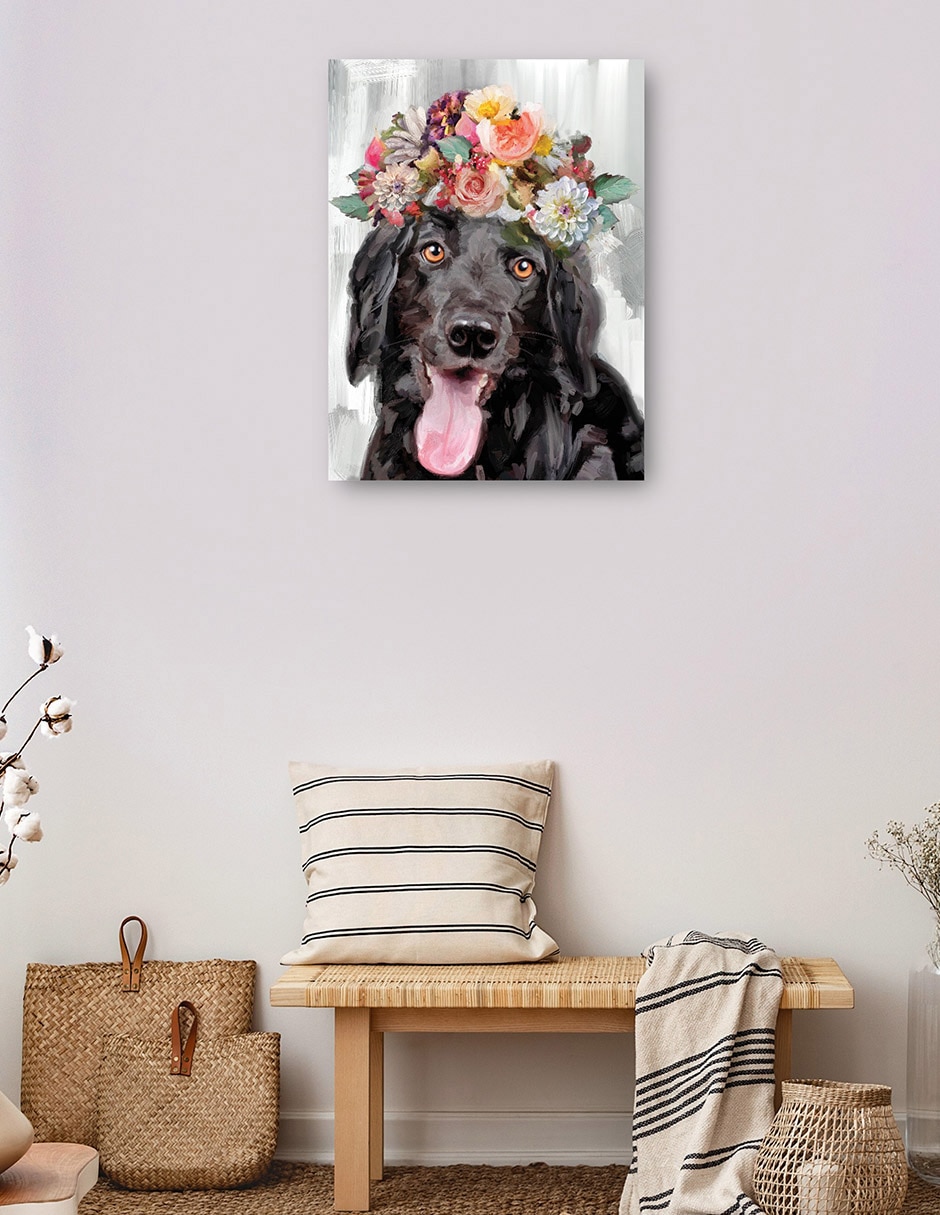 Cuadro decorativo El Poder de las Flores I técnica mixta Animales Domésticos 3