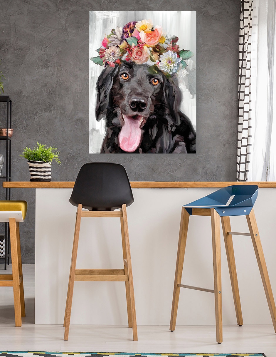 Cuadro decorativo El Poder de las Flores I técnica mixta Animales Domésticos 5