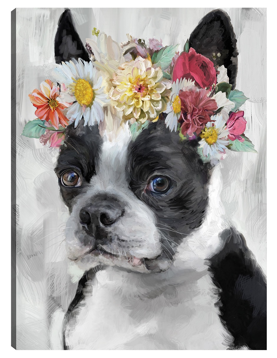Cuadro decorativo El Poder de las Flores VII técnica mixta Animales Domésticos