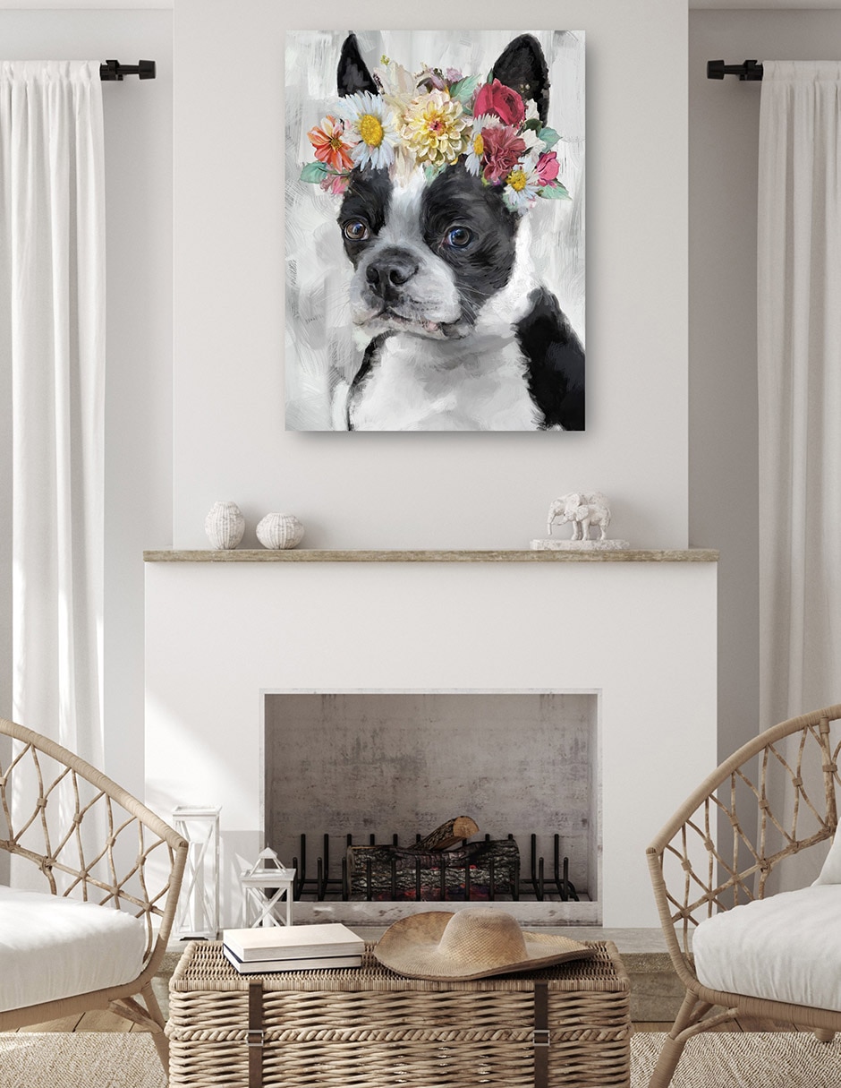 Cuadro decorativo El Poder de las Flores VII técnica mixta Animales Domésticos 4