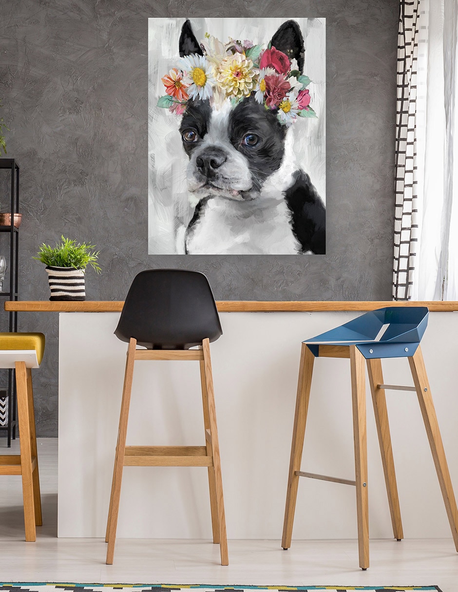 Cuadro decorativo El Poder de las Flores VII técnica mixta Animales Domésticos 5