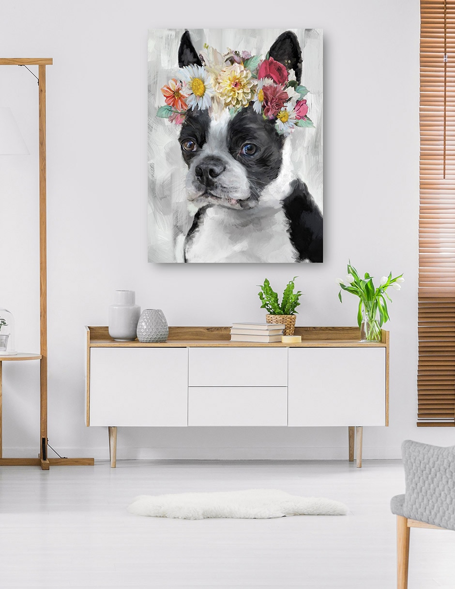 Cuadro decorativo El Poder de las Flores VII técnica mixta Animales Domésticos 6