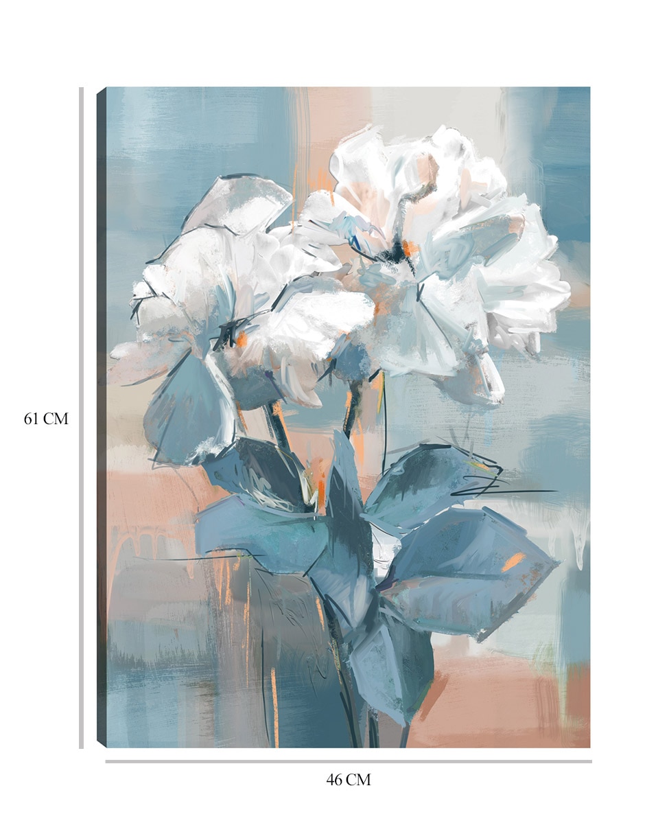 Cuadro decorativo Dueto de Primavera técnica mixta Arreglo Floral 9