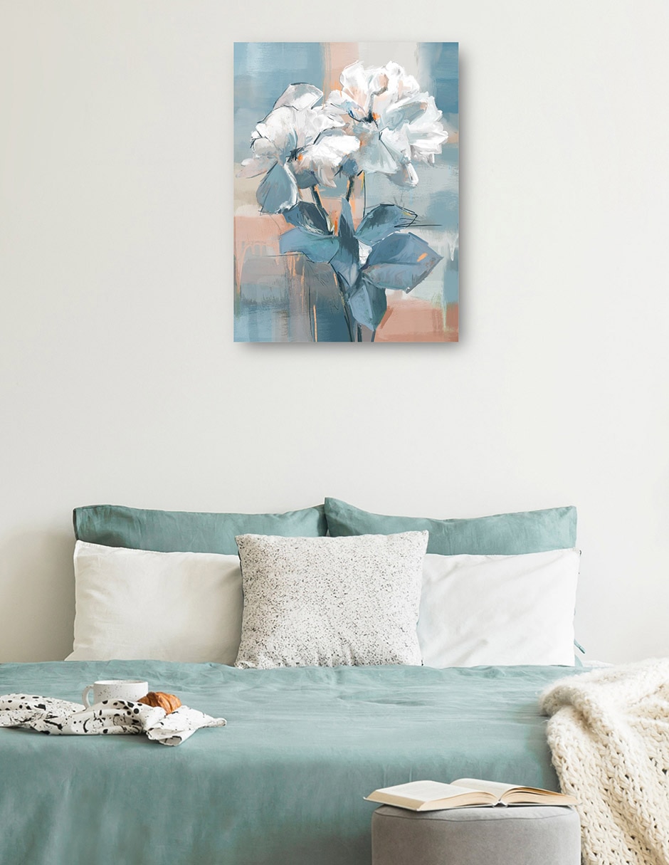 Cuadro decorativo Dueto de Primavera técnica mixta Arreglo Floral 3