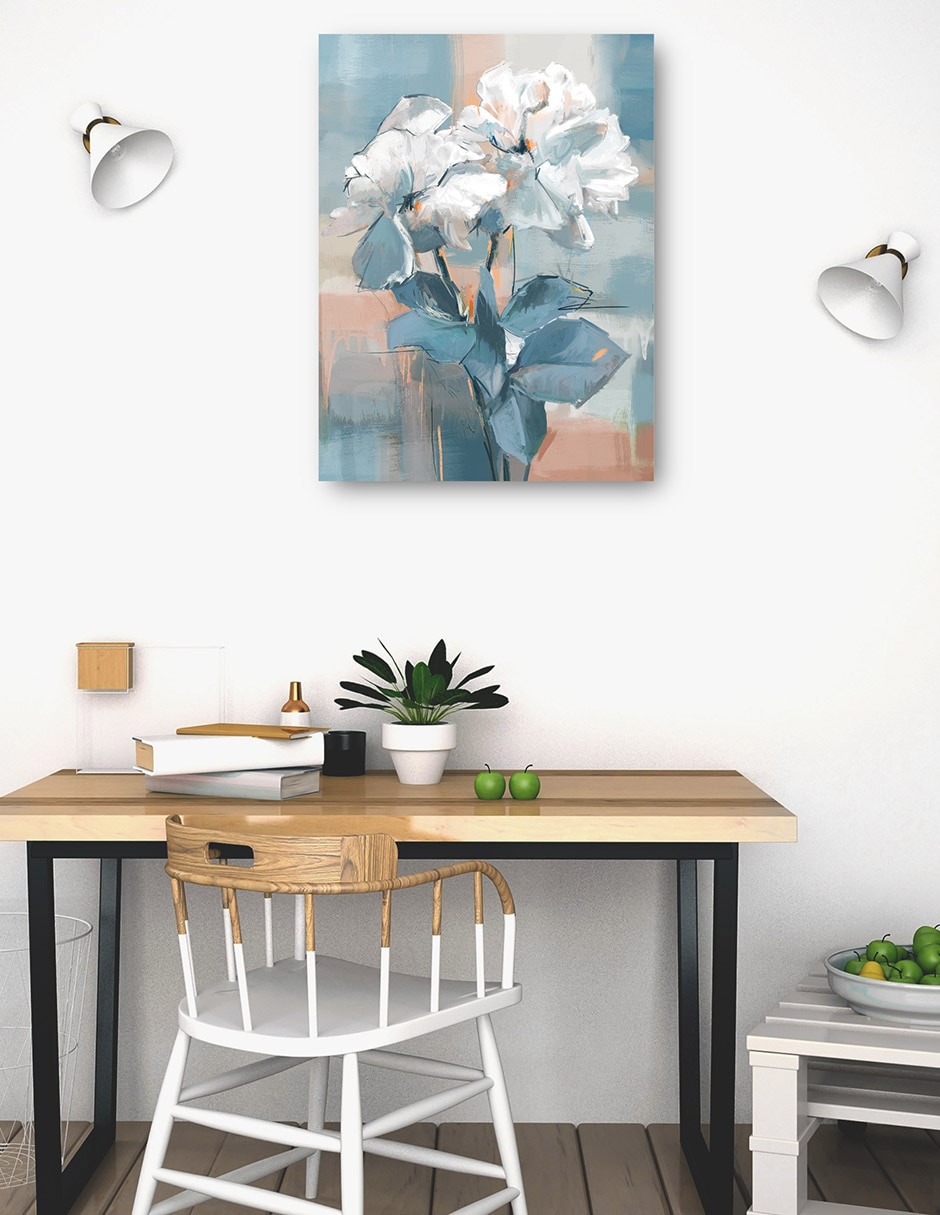 Cuadro decorativo Dueto de Primavera técnica mixta Arreglo Floral 4
