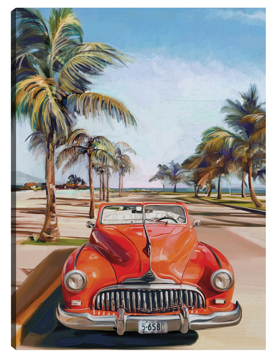 Cuadro decorativo Día de Playa Retro I técnica mixta Vintage