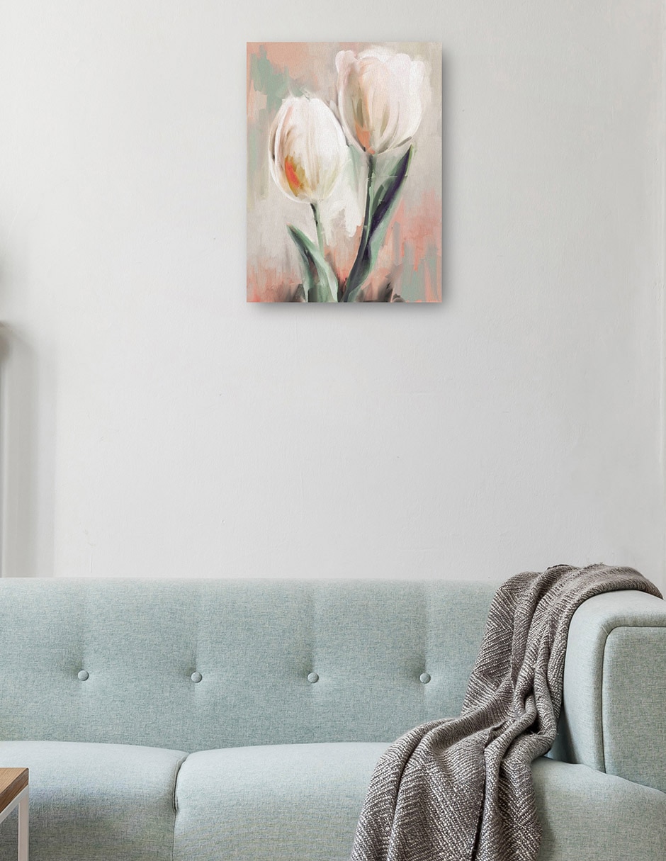 Cuadro decorativo Duetos de Tulipanes I técnica mixta Floración 2