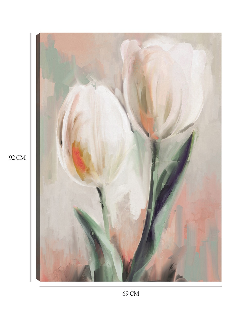 Cuadro decorativo Duetos de Tulipanes I técnica mixta Floración 3