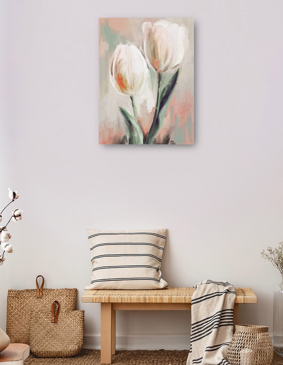 Cuadro decorativo Duetos de Tulipanes I técnica mixta Floración 3