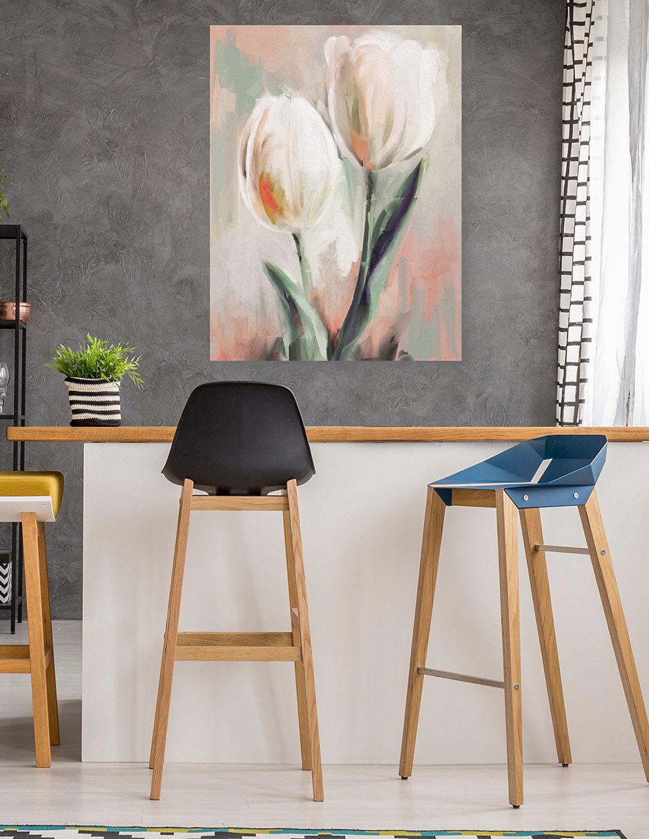 Cuadro decorativo Duetos de Tulipanes I técnica mixta Floración 5