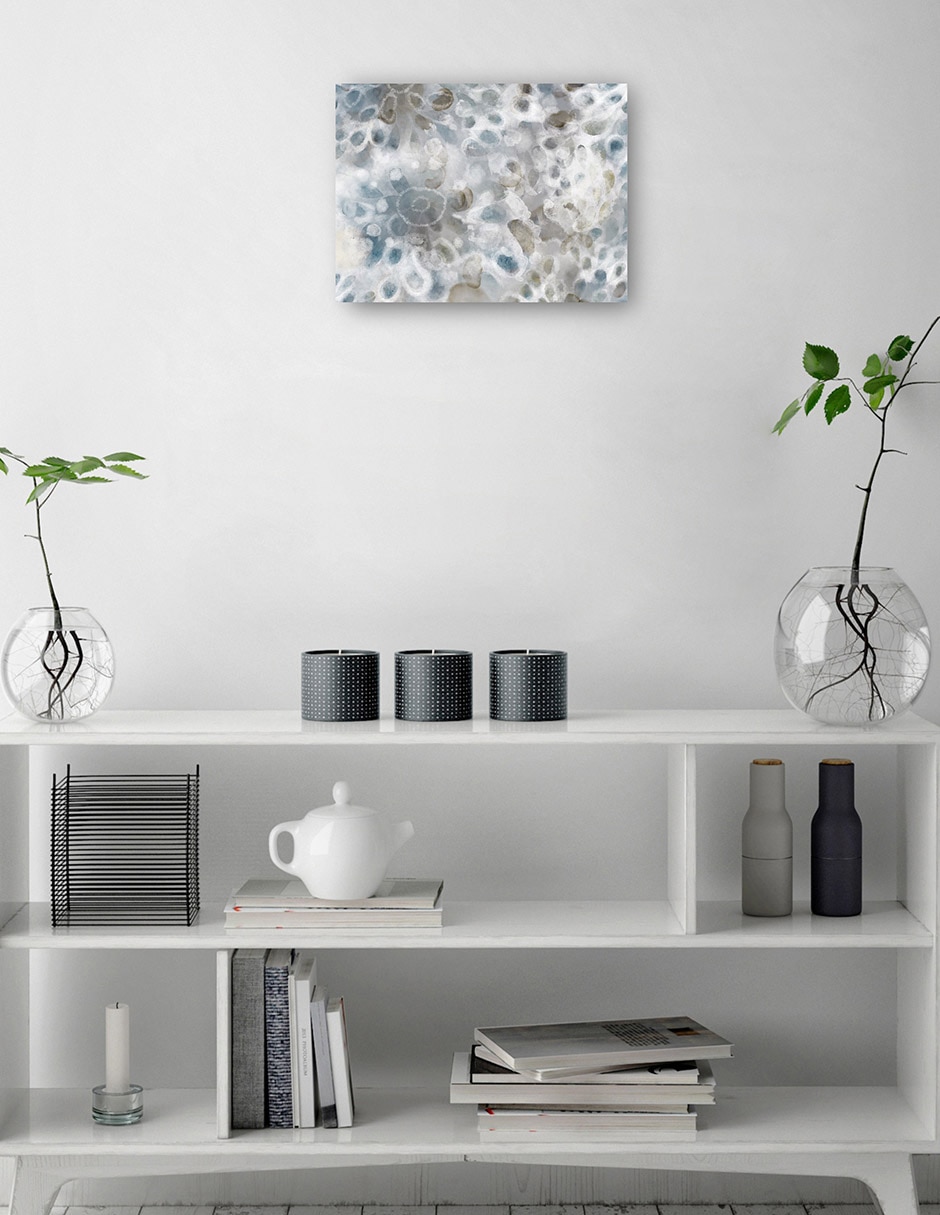 Cuadro decorativo Dúo de Pétalos técnica mixta Formas 2
