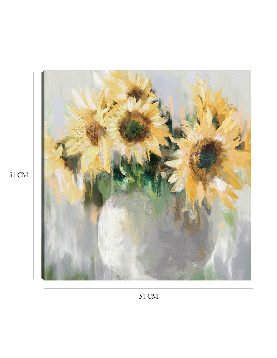 Cuadro decorativo Días Soleados técnica mixta Girasoles 2
