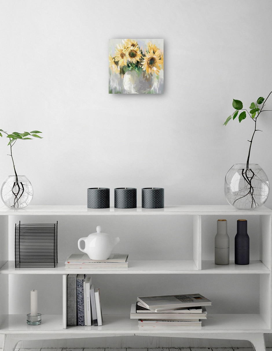 Cuadro decorativo Días Soleados técnica mixta Girasoles 2