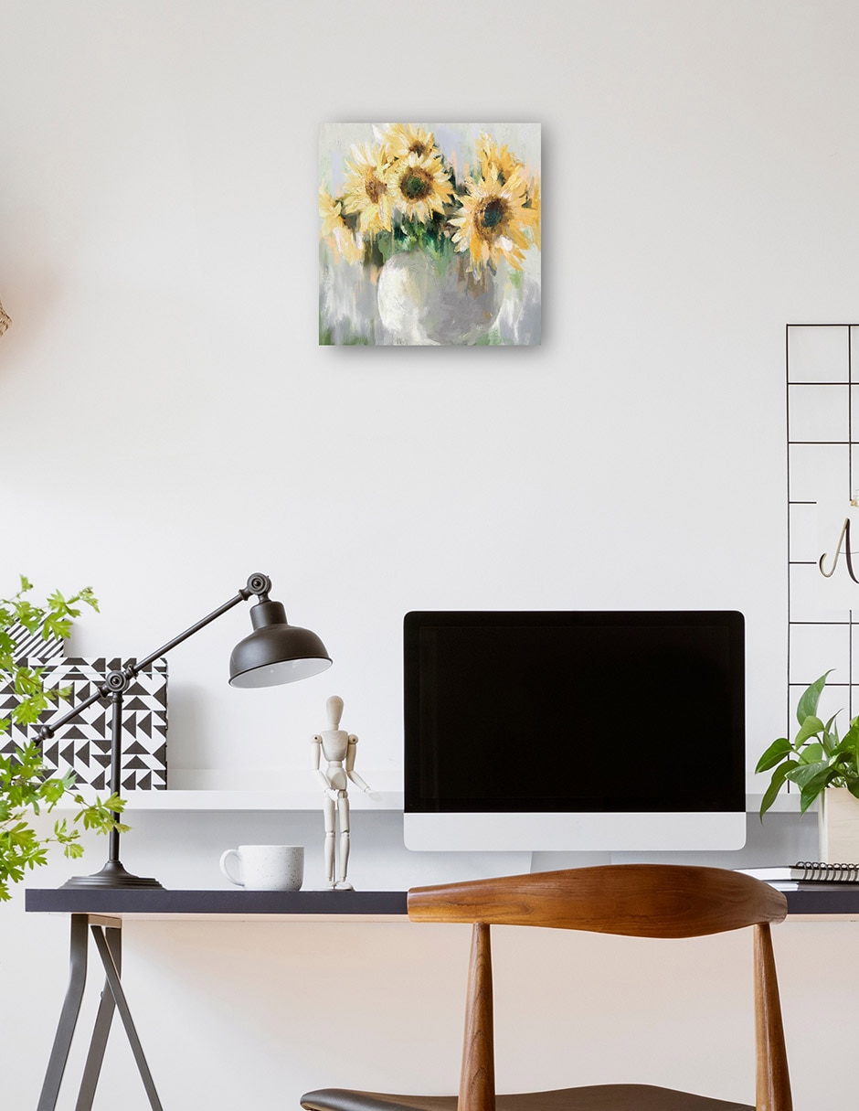 Cuadro decorativo Días Soleados técnica mixta Girasoles 3