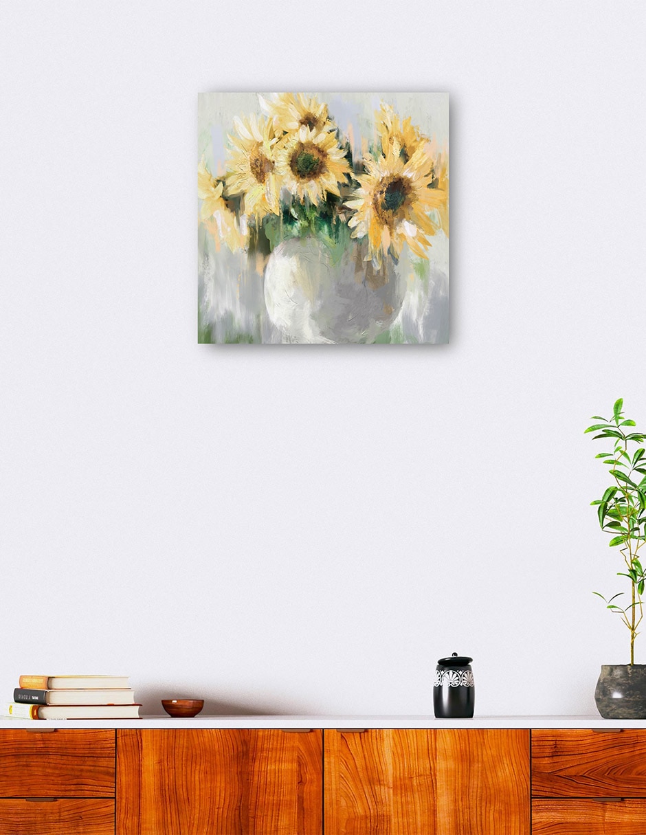 Cuadro decorativo Días Soleados técnica mixta Girasoles 6