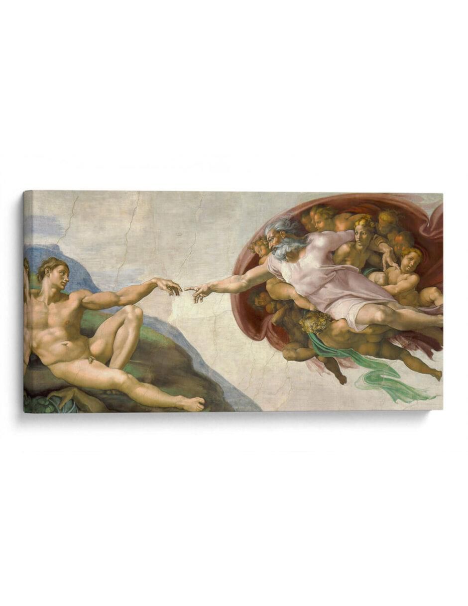 Cuadro decorativo La creación de Adán por Miguel Ángel