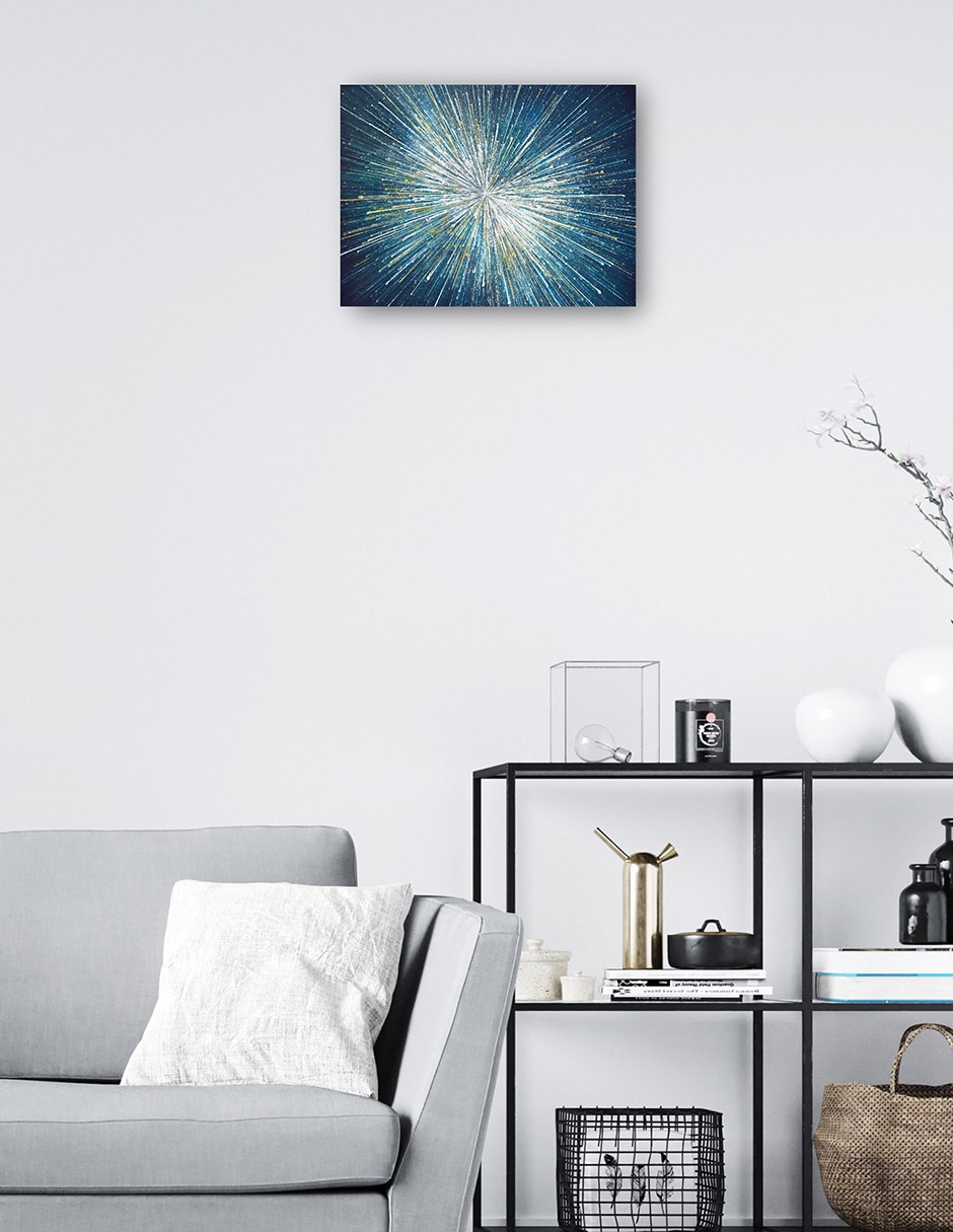 Cuadro decorativo Estallido estelar técnica mixta Formas 4