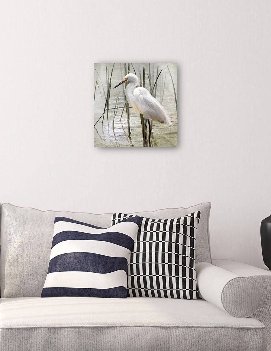 Cuadro decorativo En las cañas técnica mixta Aves Silvestres 6
