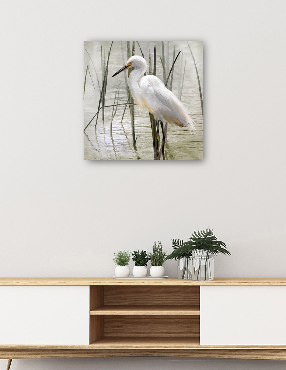 Cuadro decorativo En las cañas técnica mixta Aves Silvestres 7