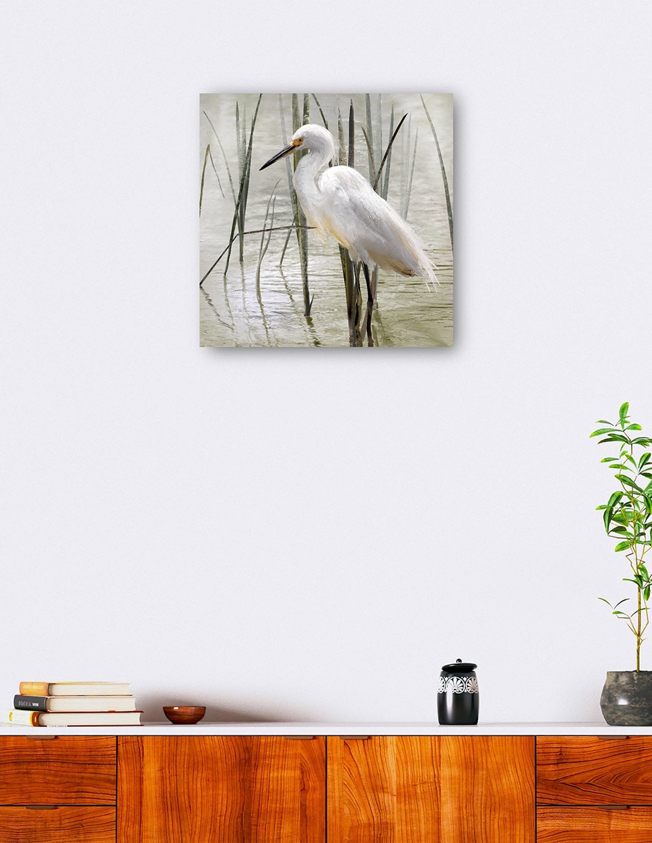 Cuadro decorativo En las cañas técnica mixta Aves Silvestres 8