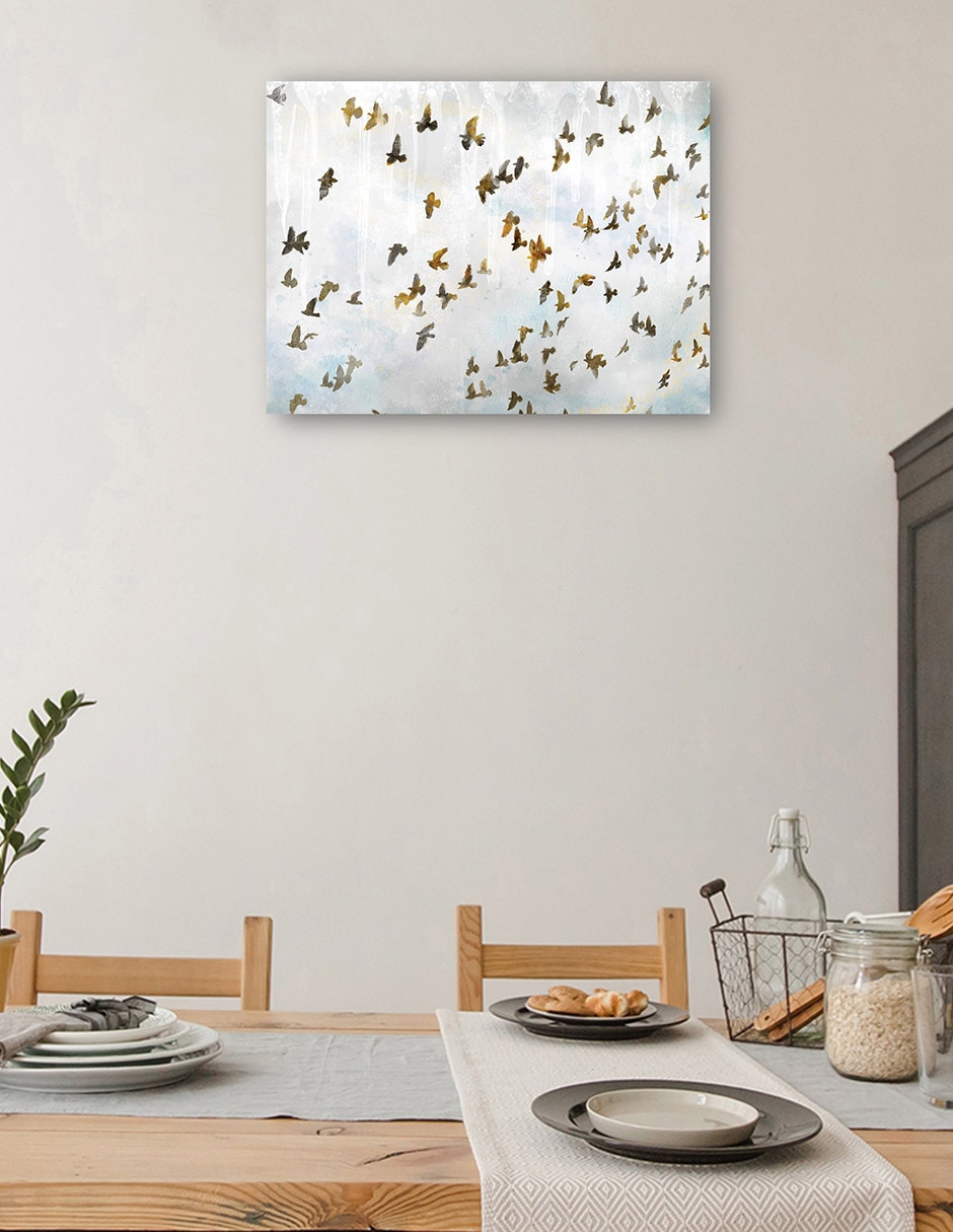 Cuadro decorativo En vuelo técnica mixta Aves Silvestres 6