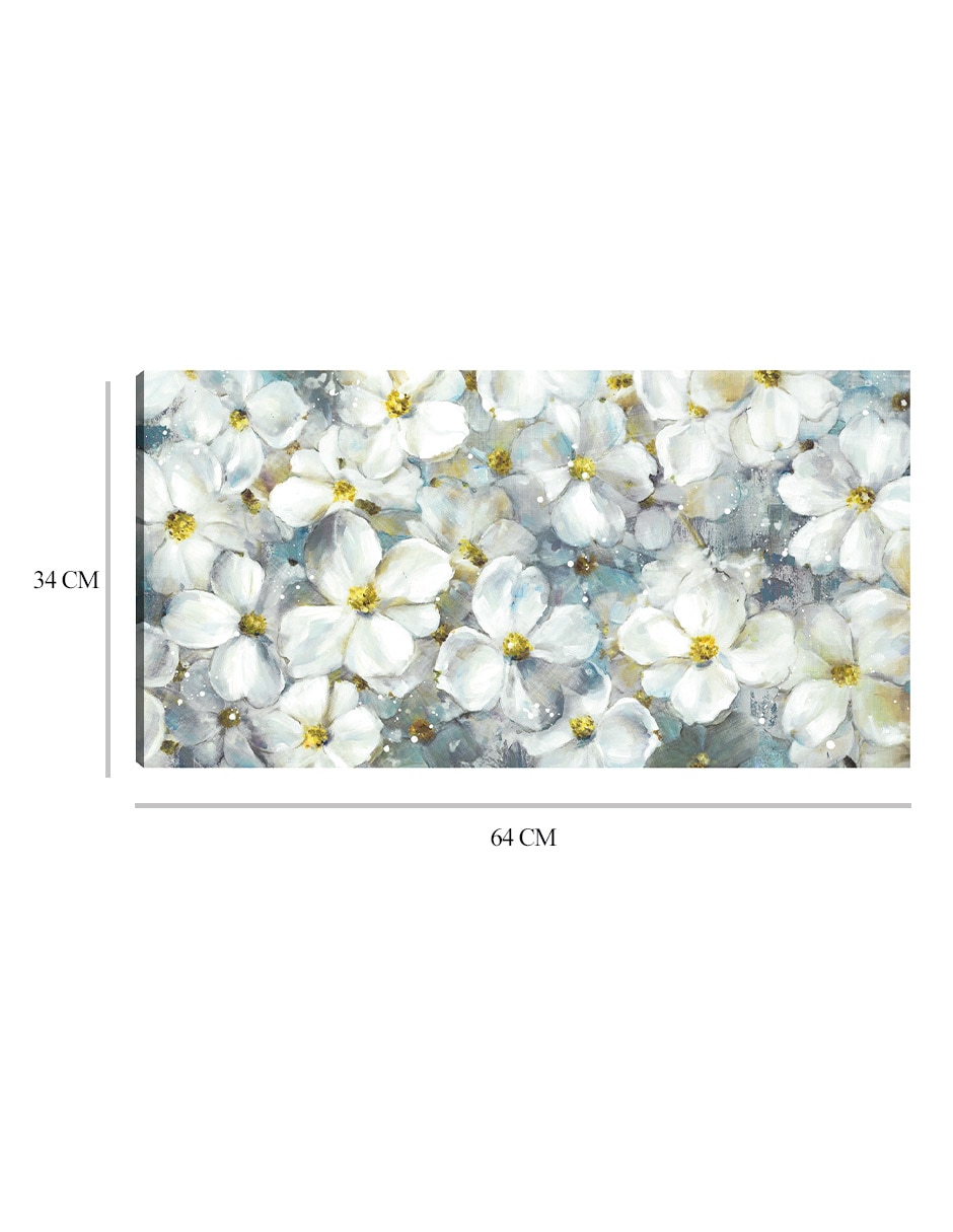 Cuadro decorativo Esencia Blanca técnica mixta Primavera 9