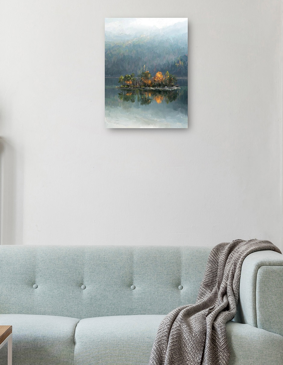 Cuadro decorativo Escape del lago técnica mixta Lagos 4