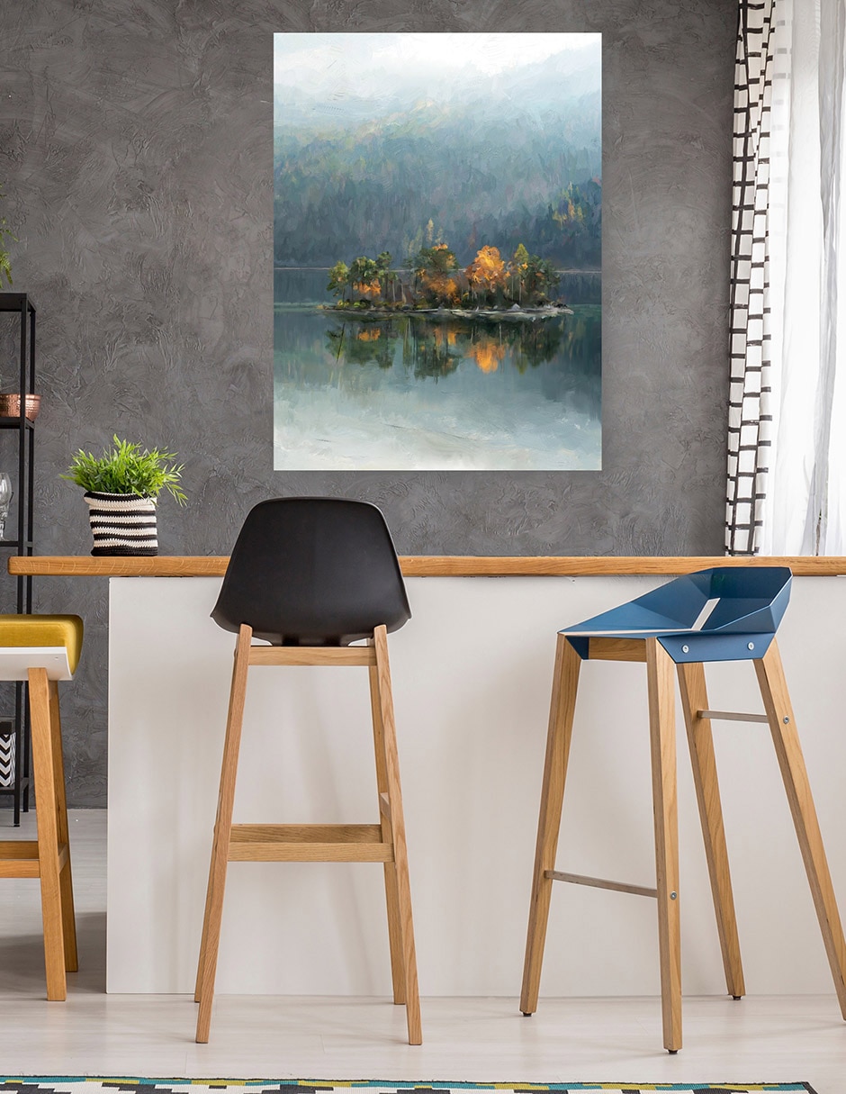 Cuadro decorativo Escape del lago técnica mixta Lagos 7