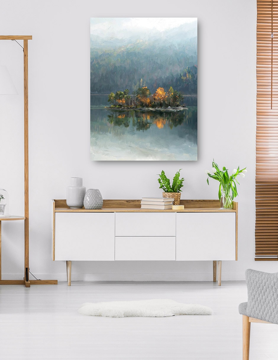 Cuadro decorativo Escape del lago técnica mixta Lagos 8
