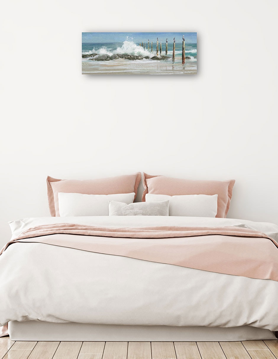 Cuadro decorativo Encaramado por el mar técnica mixta Playas 4