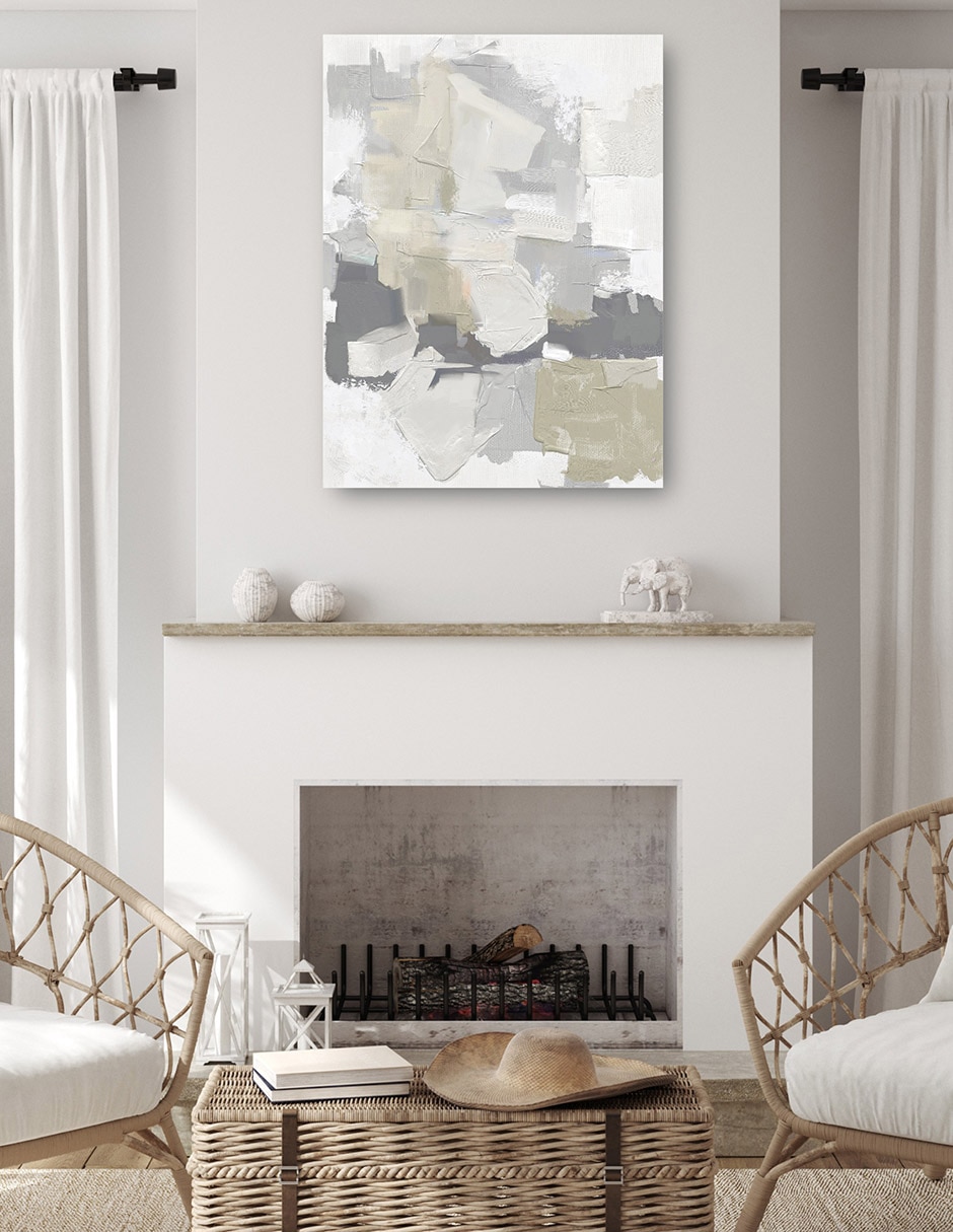 Cuadro decorativo Esencia de Verano I Grey REV técnica mixta Formas 7