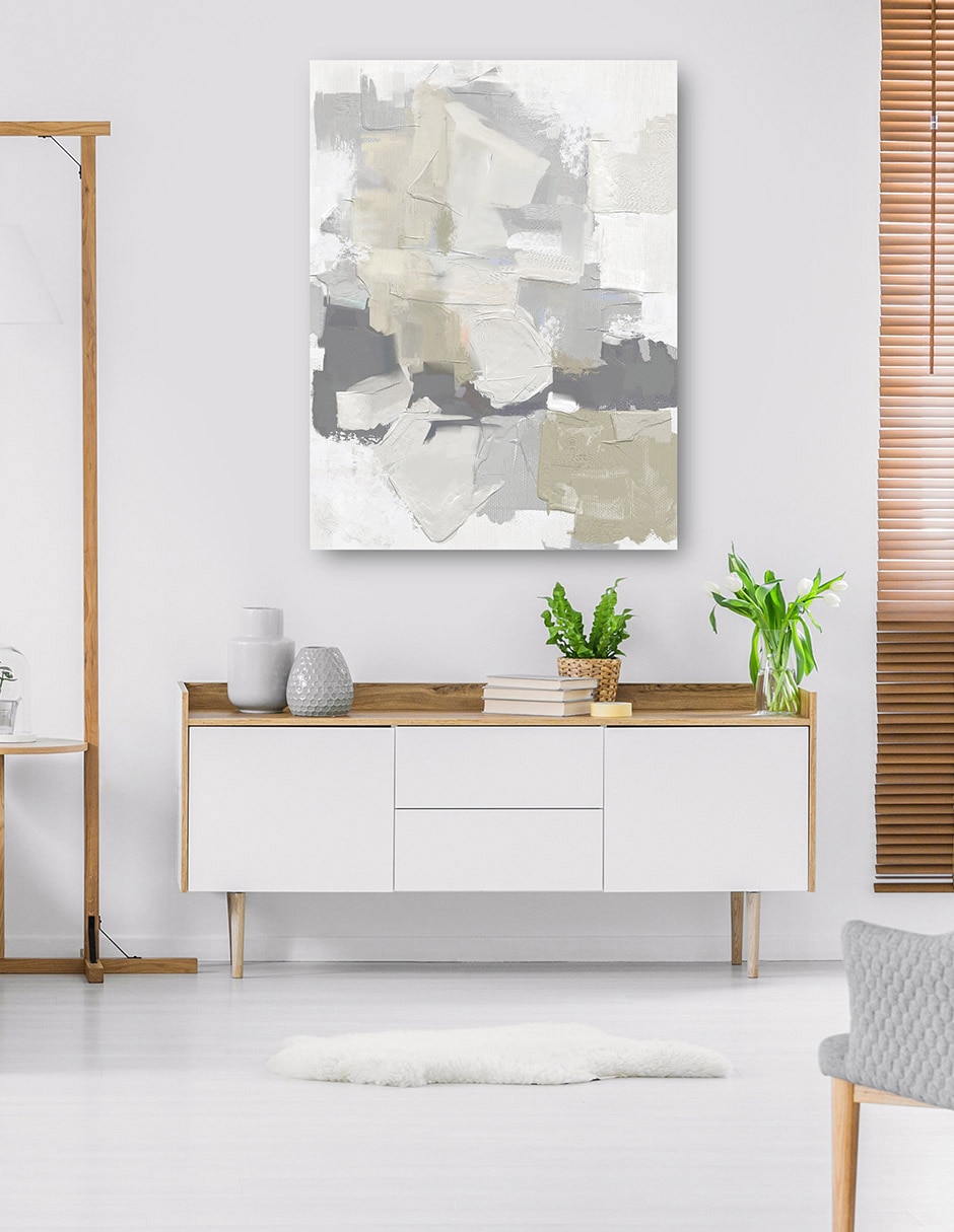 Cuadro decorativo Esencia de Verano I Grey REV técnica mixta Formas 9