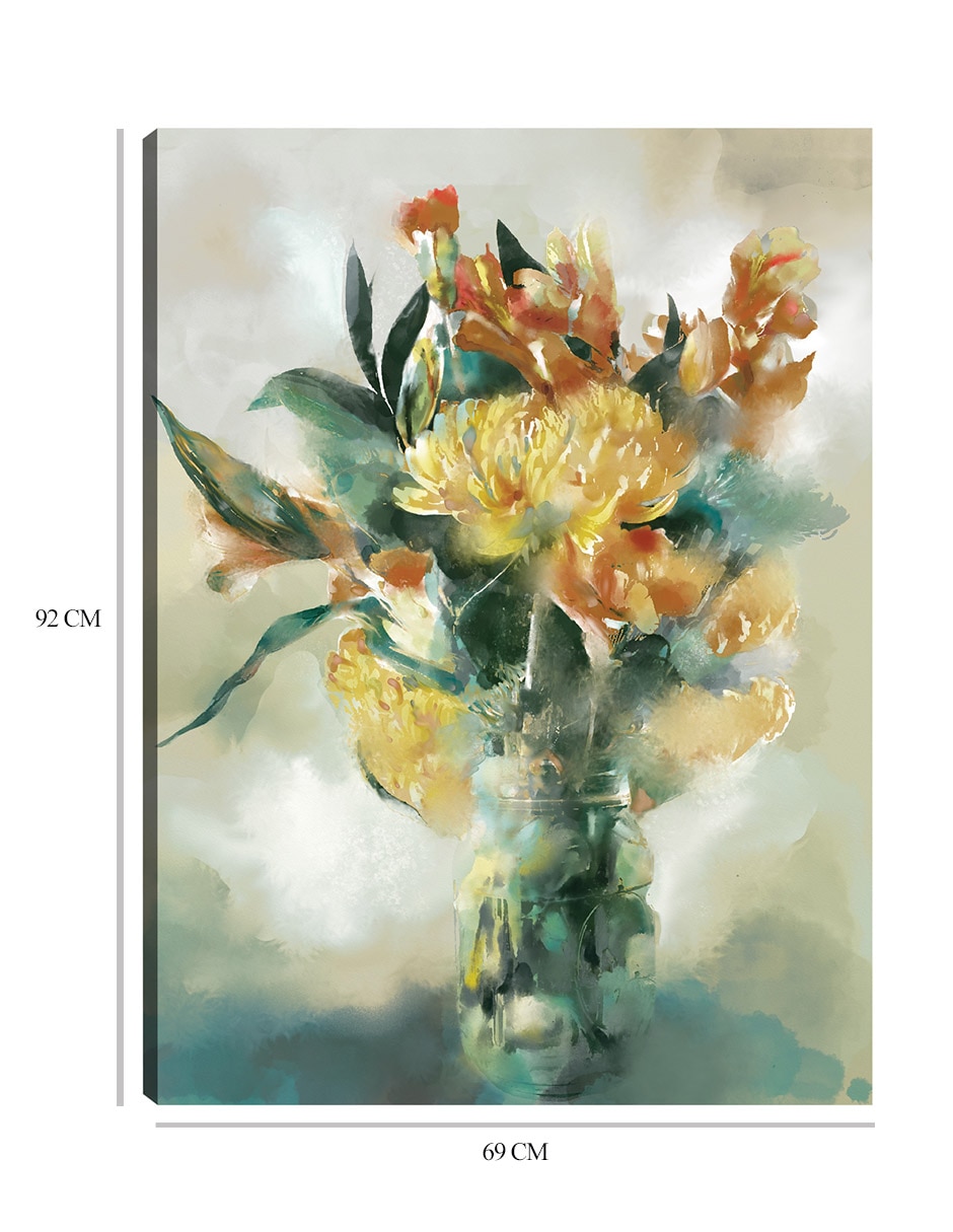 Cuadro decorativo Esplendor técnica mixta Floreros 9