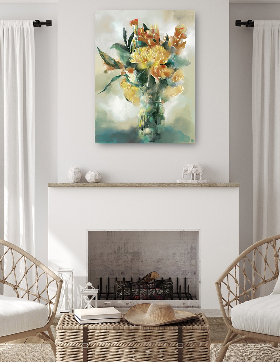 Cuadro decorativo Esplendor técnica mixta Floreros 6