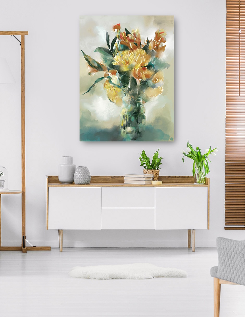 Cuadro decorativo Esplendor técnica mixta Floreros 8
