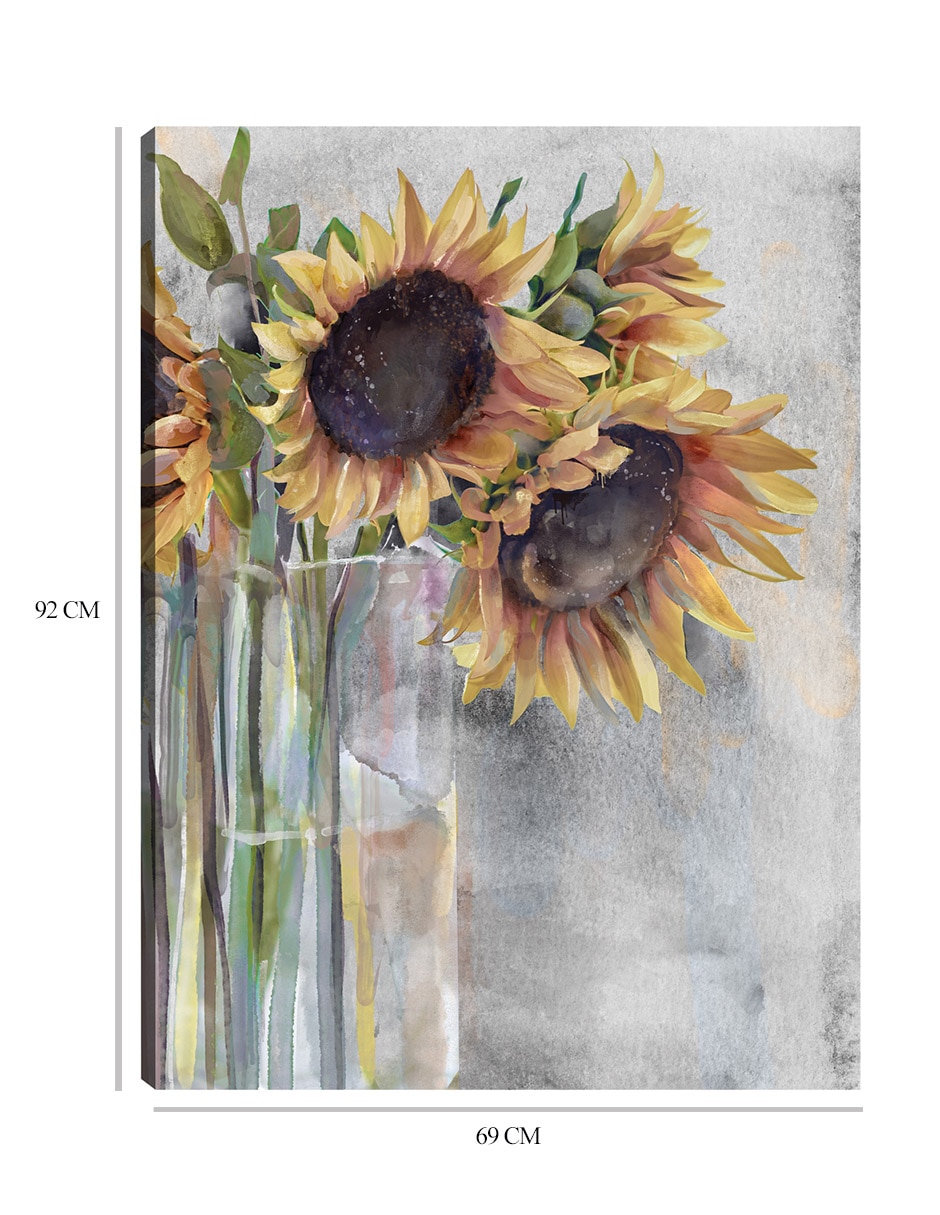 Cuadro decorativo Espejismo de girasol técnica mixta Girasoles 2