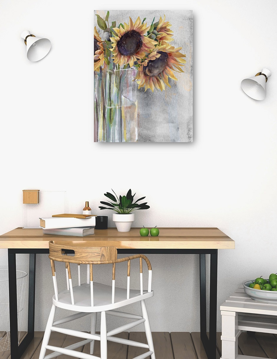 Cuadro decorativo Espejismo de girasol técnica mixta Girasoles 6