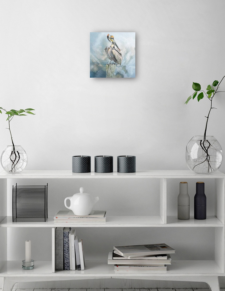 Cuadro decorativo Encaramado en el paraíso técnica mixta Aves Silvestres 4