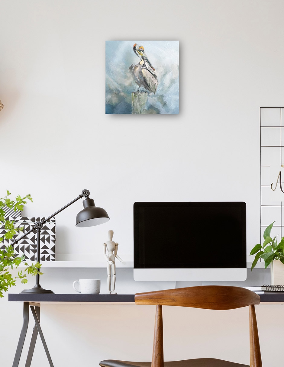 Cuadro decorativo Encaramado en el paraíso técnica mixta Aves Silvestres 5
