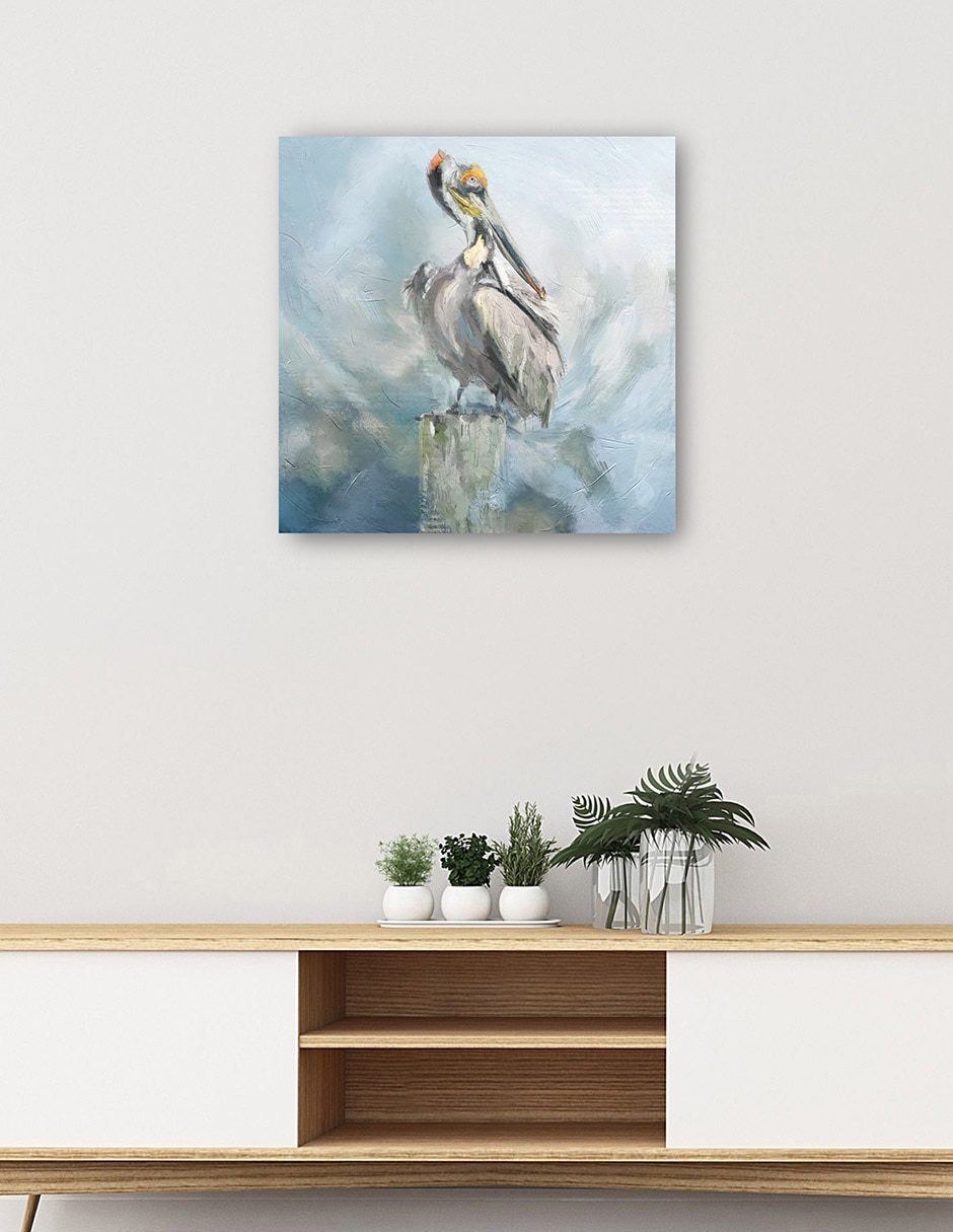 Cuadro decorativo Encaramado en el paraíso técnica mixta Aves Silvestres 7