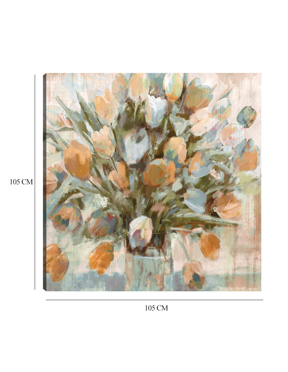 Cuadro decorativo Espléndida Plaza Coral técnica mixta Floreros 2