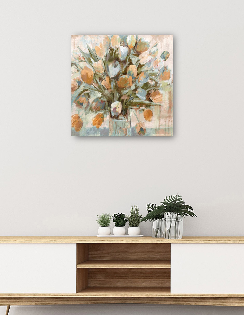 Cuadro decorativo Espléndida Plaza Coral técnica mixta Floreros 7
