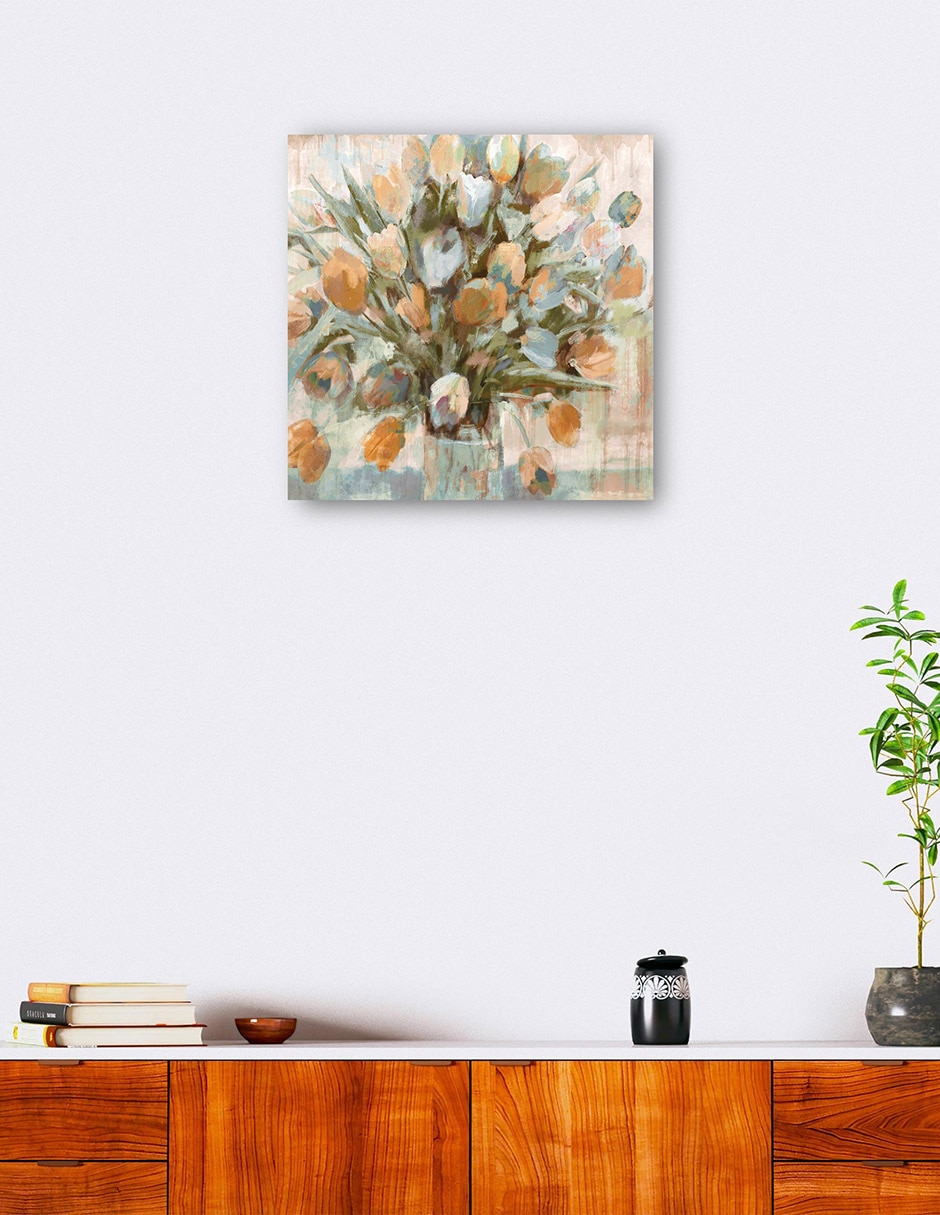 Cuadro decorativo Espléndida Plaza Coral técnica mixta Floreros 8