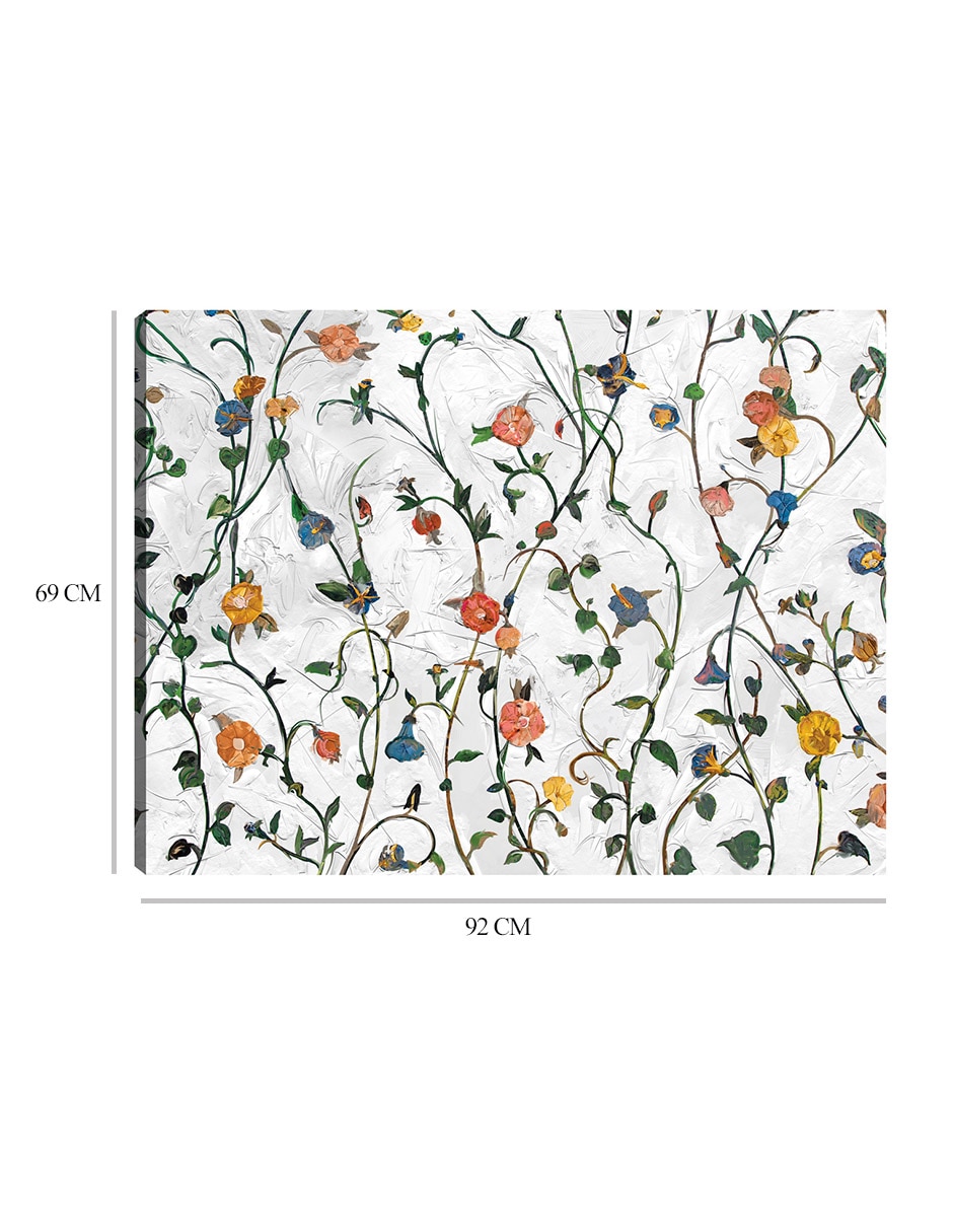 Cuadro decorativo Enrejado de jardín técnica mixta Floración 3
