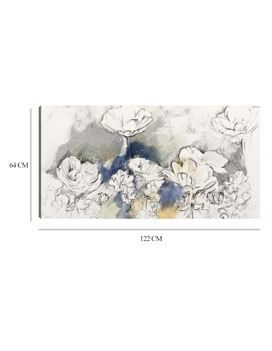 Cuadro decorativo Estudio de flores silvestres técnica mixta Primavera 2