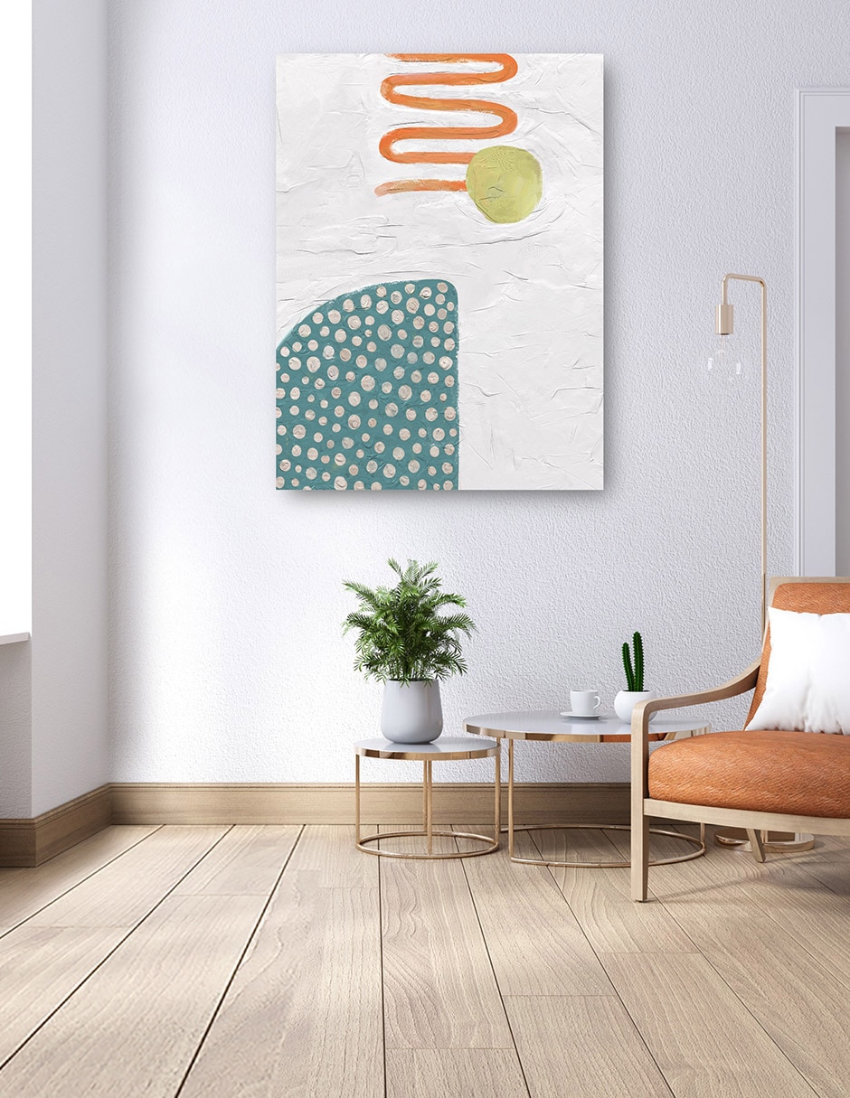 Cuadro decorativo Flujo y reflujo I técnica mixta Formas 7